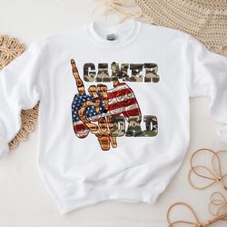 gamer dad america shirt, gamer dad shirt sweatshirt hoodie, gift for dad, skeleton dad shirt, cool dad shirt, fathers da