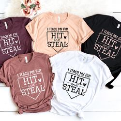 baseball tshirt, baseball player gift, funny baseball mom shirt, softball shirt, softball shirt,i teach my kid to hit an