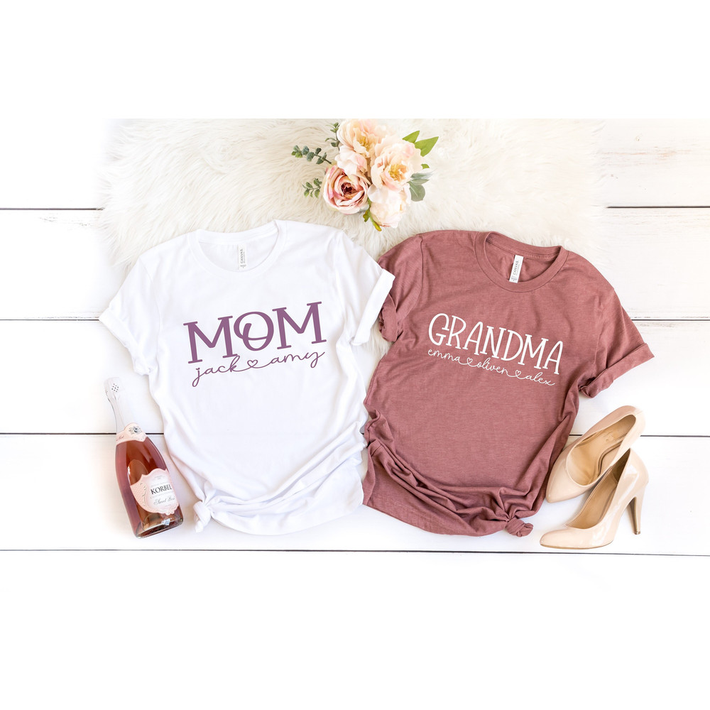 Mom Shirt, Personalized Mom Shirt, Gift For Mom, Gift For Grandma, Shirt With Kids Names, Grandma Shirt,Mom Shirt Kids Names Shirt,PR263.jpg