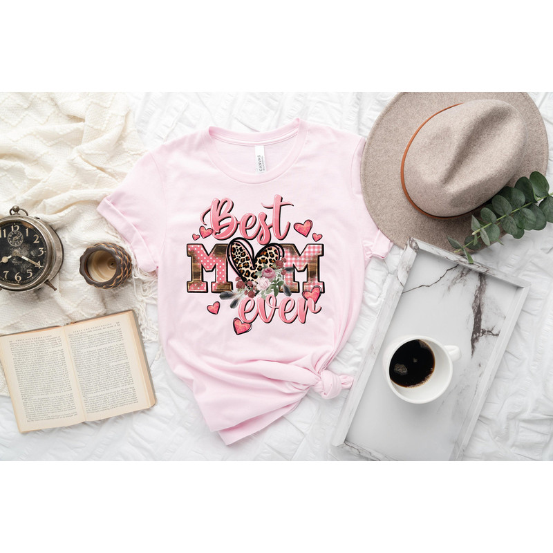Best Mom Ever Heart Shirt, Best Mom Flowers Shirt Sweatshirt Hoodie, Mothers Day, Gift For Mom, Leopard Heart Mom Shirt, Best Mom Shirt.jpg