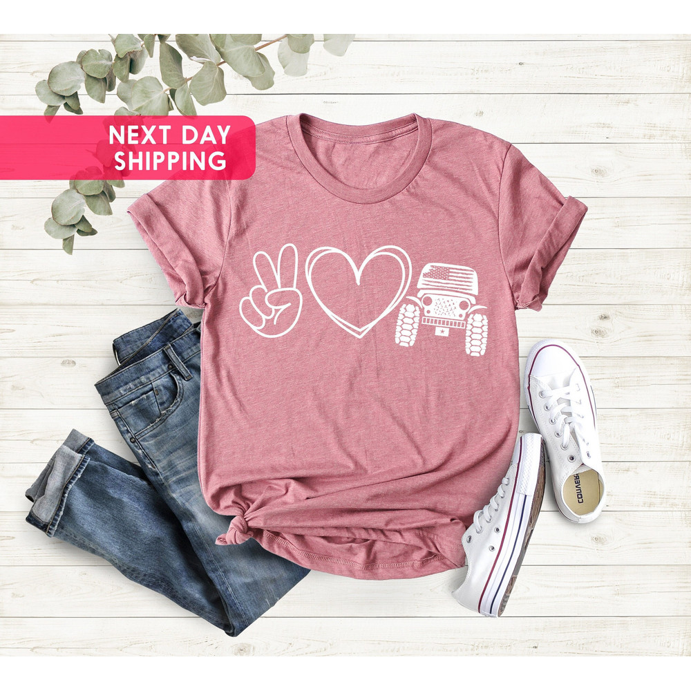 American Offroad Shirt, Love Peace Offroad Shirt, USA Flag Offroad Shirt, 4WD Offroad Shirt, Offroad Forest Shirt, Fathers Day Shirt.jpg