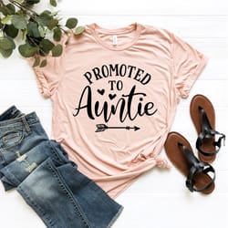 promoted to auntie shirt, auntie gift, auntie t-shirt, aunt gifts, sister shirt, wife gift, new baby news shirt, bella c