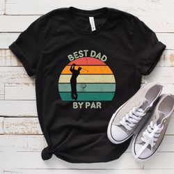 best dad by par vintage sunset golf shirt for men, fathers day golfing golfer gift idea from daughter son wife christmas