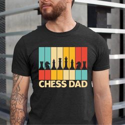 chees pieces dad shirt, retro check mate game daddy t-shirt, gift for check mate game lover dad, chess players dada tee,