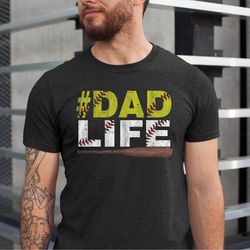 dad life softball shirt, dad life baseball tshirt, funny dad life softball baseball tee, fathers day baseball gift tshir