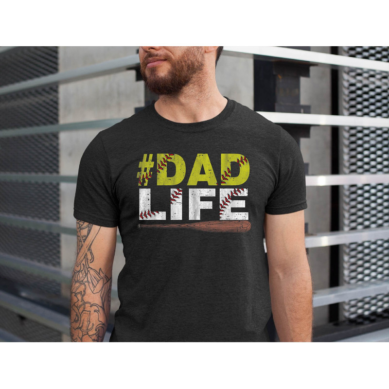 Dad Life Softball Shirt, Dad Life Baseball Tshirt, Funny Dad Life Softball Baseball Tee, Father's Day Baseball Gift Tshirt.jpg