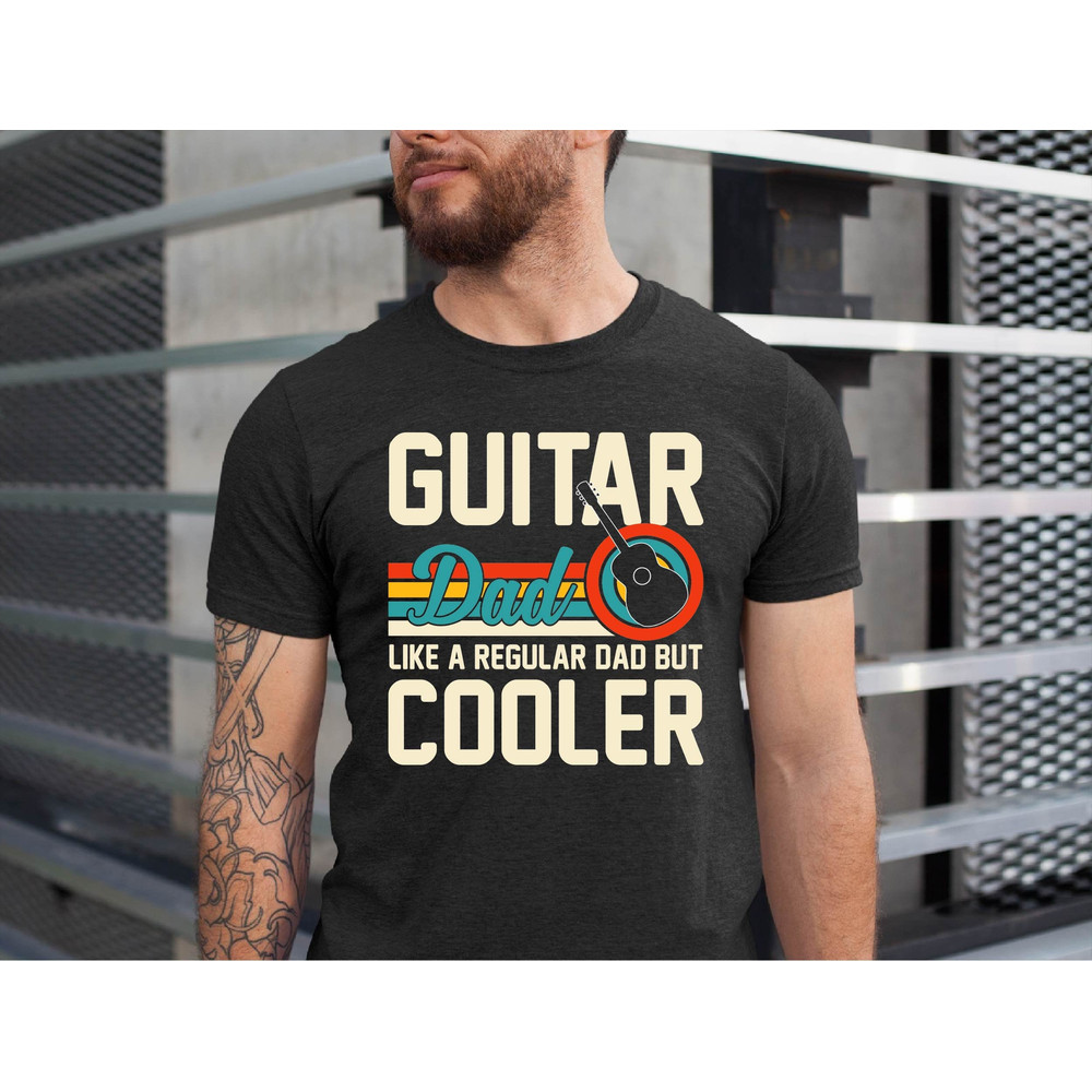 Guitar Dad T-shirt, Funny Vintage Electric Guitar Player Father Gift for Him, Retired Guitarist Retirement Musician Shirt, Guitar Lover Dad.jpg