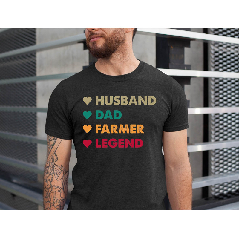 Husband Dad Farmer Legend Shirt, Farmer Dad Tshirt, Father's Day Gift Tshirt, Husband Gift Tee, Farm Lover Dad, Farmer Dad Tee.jpg