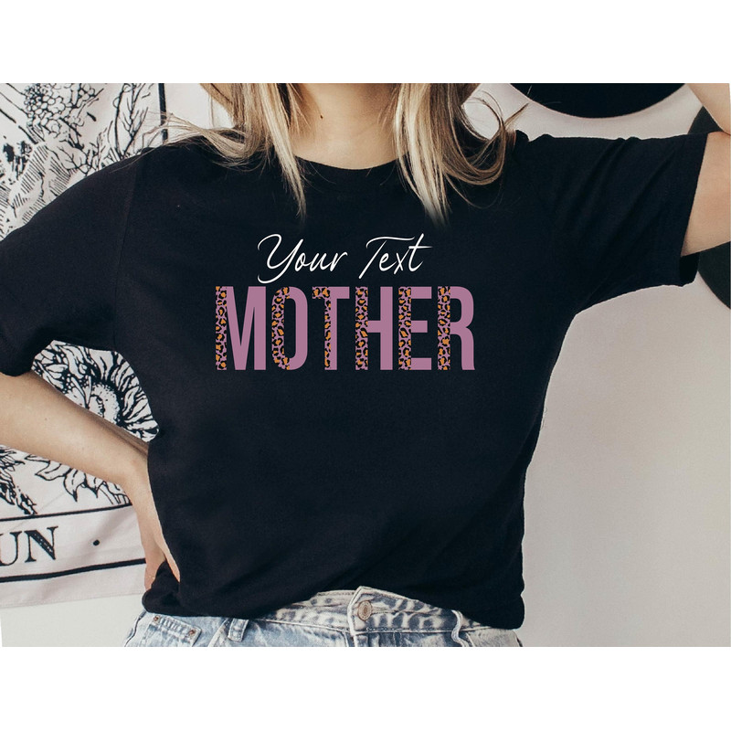Leopard Mom Shirt, Custom Mom Tshirt, Tired as a Mother Shirt, Fly as a Mother Shirt, Mother's Day Gift, Mom Life Shirt.jpg