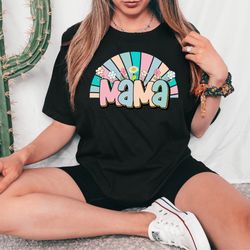 mama shirt, mama rainbow tshirt, mom floral tee, mom flowers tshirt, cute mama tee, new mom shirt, mothers day gift shir