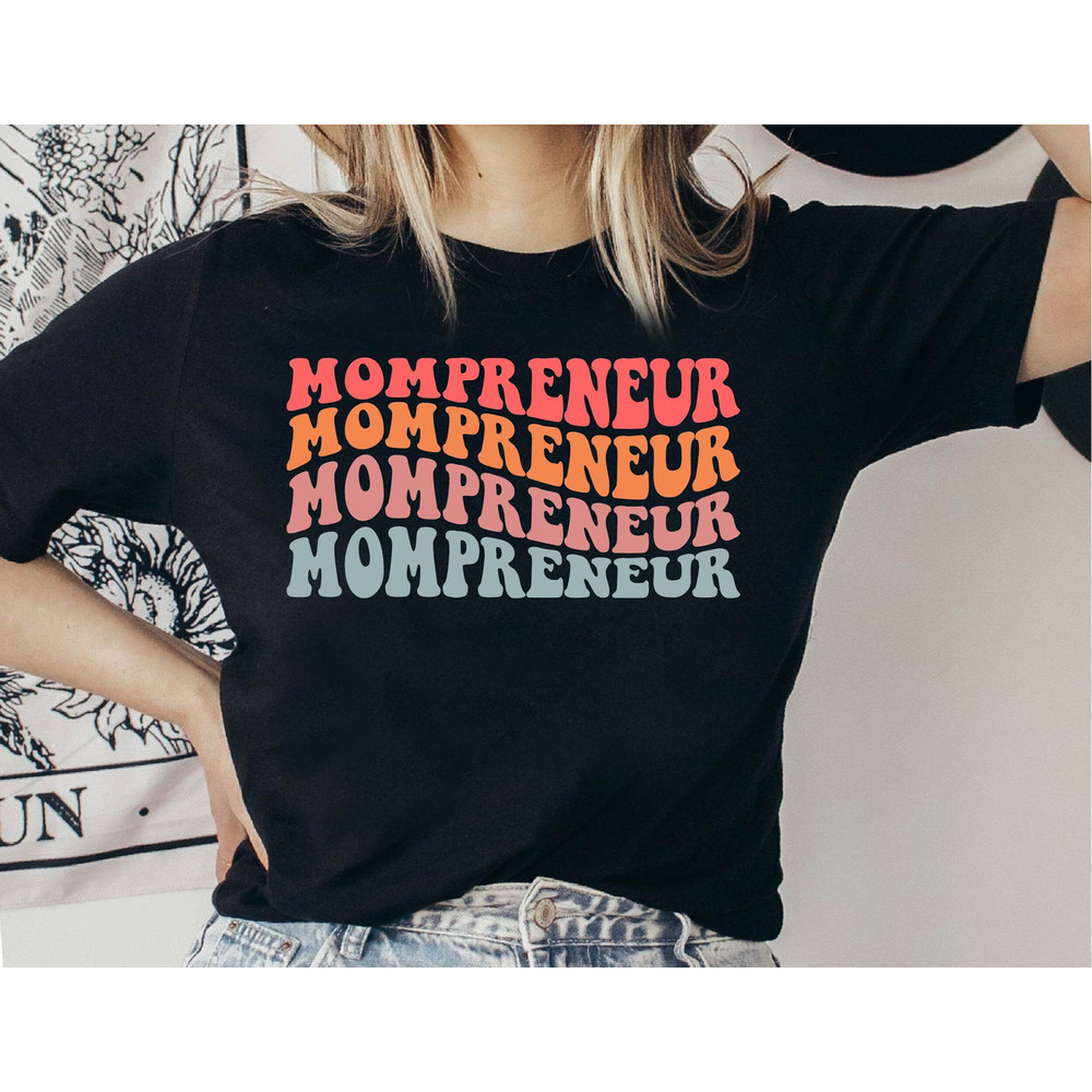 Mom Preneur Shirt, Retro Mompreneur Tshirt, Mother's Day Tshirt, Xmas Mom Gift, Cute Mom Shirt, Groovy Mom Preneur Tee, Christmas Mompreneur.jpg