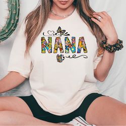 nana shirt, nana butterfly tshirt, mothers day nana gift tee, cute nana tshirt
