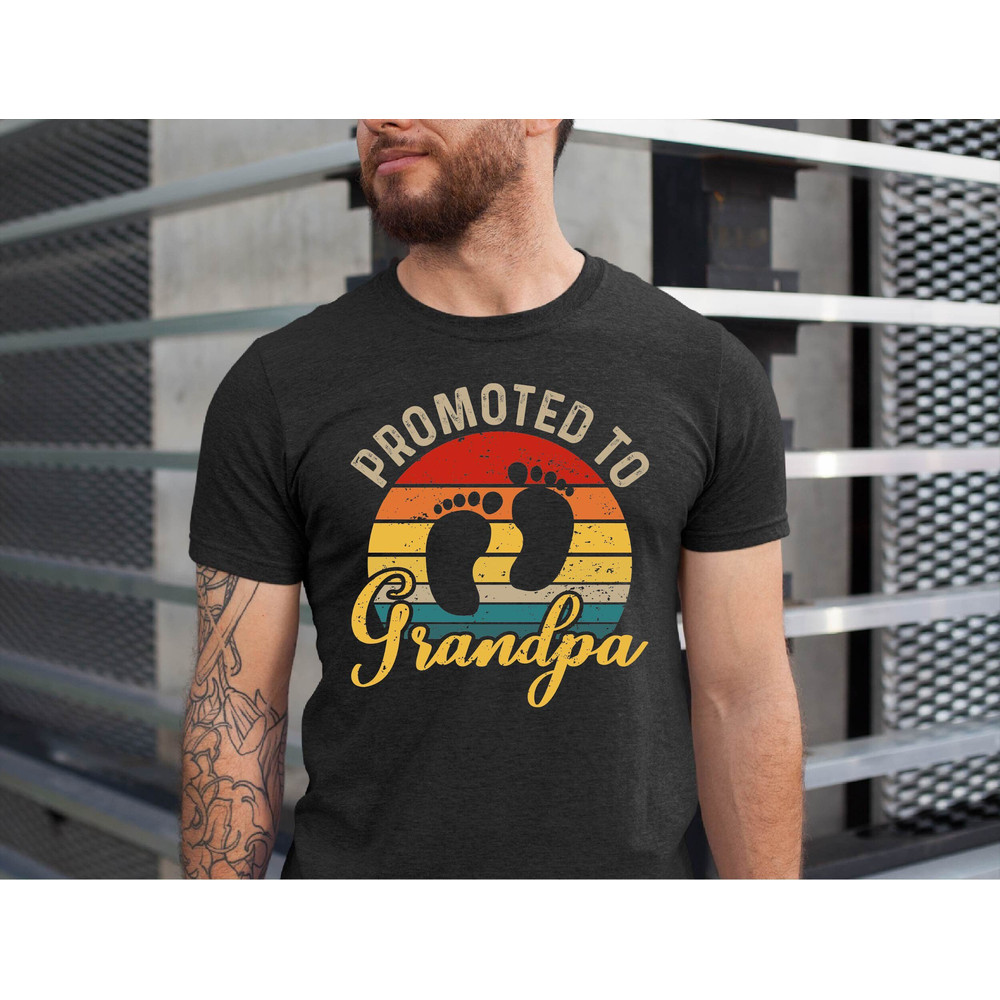 Promoted to Grandpa T-shirt, Pregnancy Announcement Shirt, New Grandpa Shirt, Grandpa Gift Shirt, Father's Day Grandpa TeeShirt.jpg