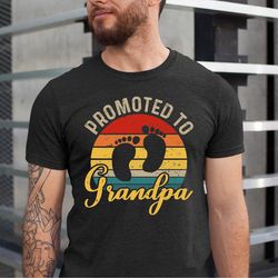promoted to grandpa t-shirt, pregnancy announcement shirt, new grandpa shirt, grandpa gift shirt, fathers day grandpa te