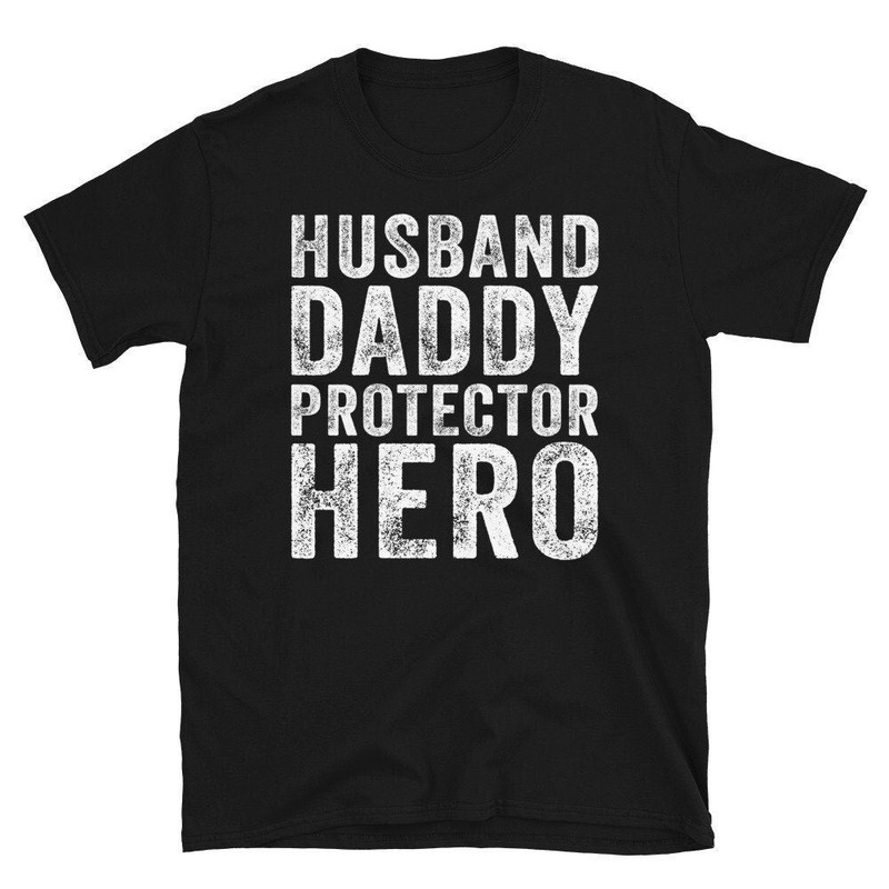 Husband daddy Protector Hero Shirt, Personalized Dad Shirt, Customized Fathers Day Tshirt, Daddy Tshirt, Fathers Day Shirt.jpg