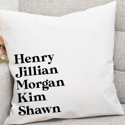 family name pillow, grandkids names, personalized name pillow, gift for grandma, name pillow, gift for mom, mothers day
