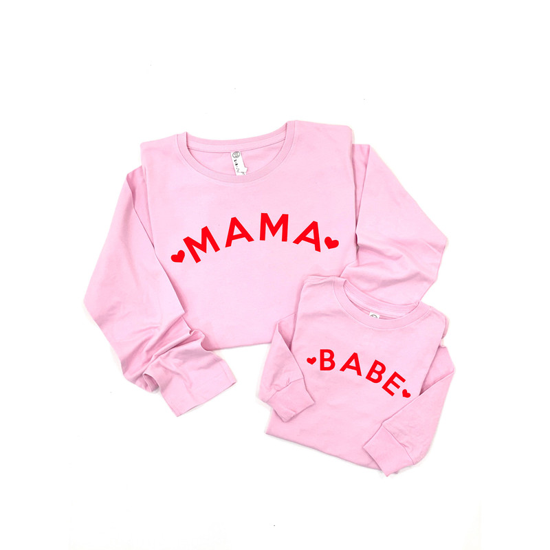 Mama and babe shirt, matching valentines day shirts, mama and mini shirt, mom and daughter shirt, mommy and me, matching outfits for mom.jpg