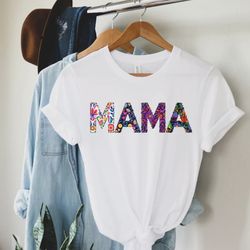 mama floral t-shirt, cute mom clothes, fun mom clothing, mothers day gift, cute womens clothing, gift for mom, mama t-sh