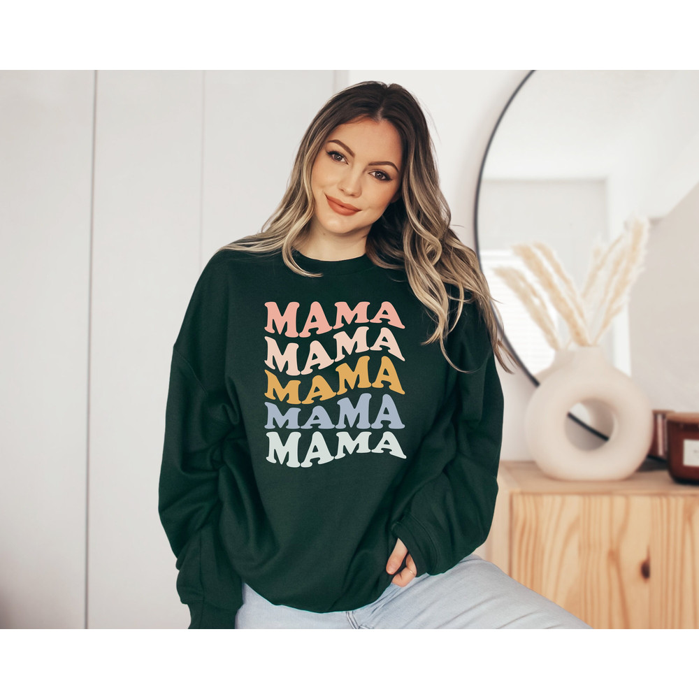 Mom Sweatshirt, First Mothers Day Gift, Personalized Gift, Mom Life Shirt, New Mom Gift, Mama Sweatshirt, Womens Clothing, Mom Tee, Retro.jpg