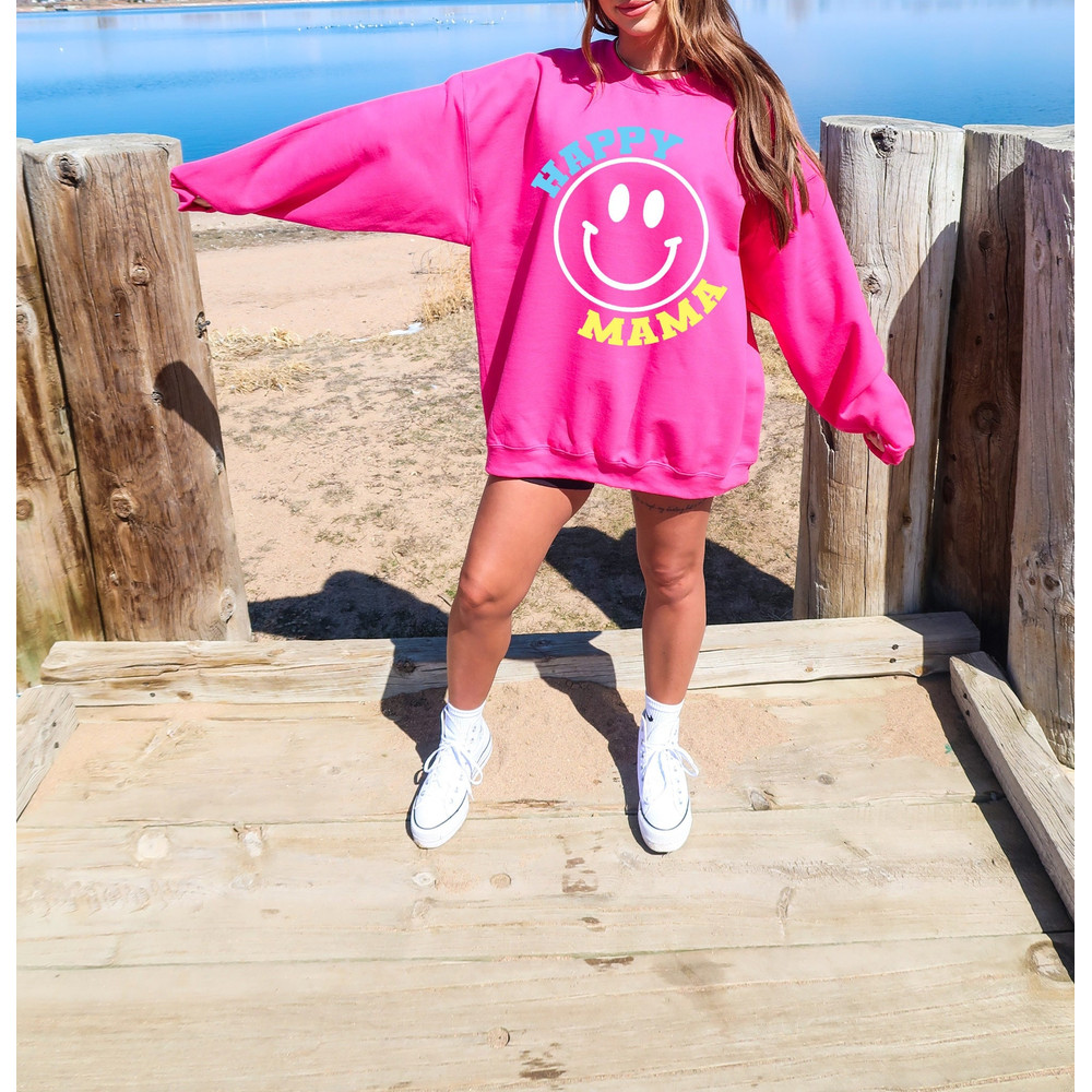Retro Happy Mama Sweatshirt, Mama Sweater, Mothers Day Gift, Mom Life Shirt, New Mom Gift, Mama shirt, 1st mothers day gift, mom sweatshirt.jpg