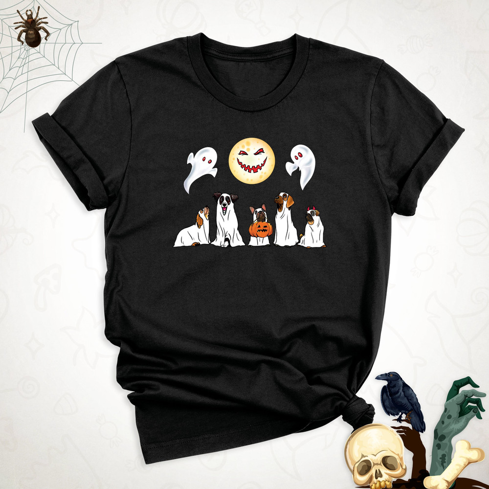 Halloween Dog Ghost Shirt, Dog Lovers Shirt, Pumpkin Shirt, Ghost Dog Shirt, Halloween Dog Shirt, Ghost Paws Shirt, Ghostly Pup Shirt.jpg