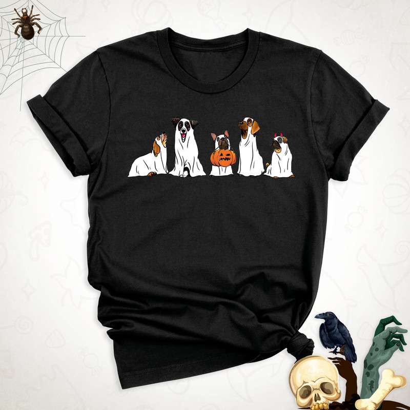 Halloween Ghost Dog Shirt, Ghost Shirt for Dog Lovers, Ghost Dog Shirt Women, Halloween Horror Shirt, Halloween Party Shirt, Halloween Gift.jpg