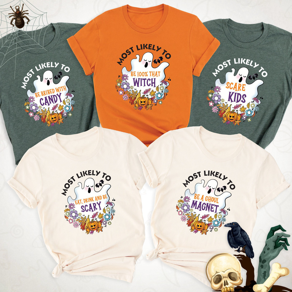 Most Likely to Halloween Custom Family matching Group shirts, Ghost Halloween Shirt, Matching Halloween Outfit, Halloween Group TShirt.jpg