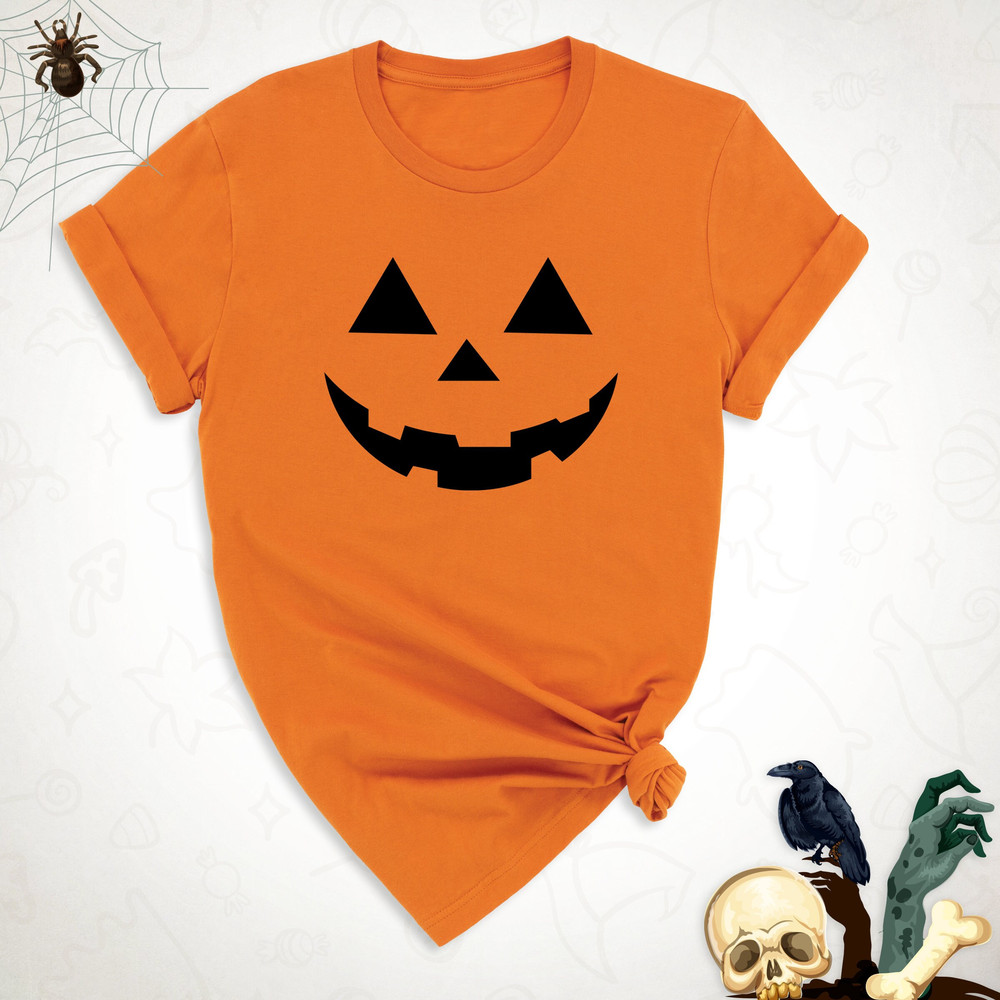 Pumpkin Face Shirt, Halloween Jack O Lantern Pumpkin Shirt, Scary Pumpkin Shirt, Halloween Gift, Halloween Party Outfit, Horror Season Shirt.jpg