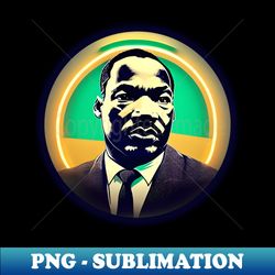 MLK Jr Colorful Portrait - PNG Transparent Sublimation Design - Perfect for Sublimation Art