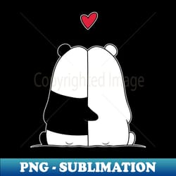 panda bear polar bear love valentines day - high-quality png sublimation download - vibrant and eye-catching typography