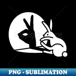 funny rabbit hand shadow projection bunny hare pop art - artistic sublimation digital file - spice up your sublimation projects