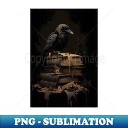 the lettered crow - instant png sublimation download - unlock vibrant sublimation designs