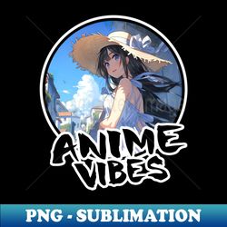 Waifu Anime Girl on Summer Vacation - Anime Shirt - Signature Sublimation PNG File - Unleash Your Creativity