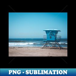 Oceanside California Lifeguard Tower Photo V2 - PNG Transparent Digital Download File for Sublimation - Add a Festive Touch to Every Day
