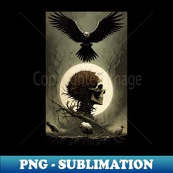 skulls and crows - png transparent sublimation file - unlock vibrant sublimation designs