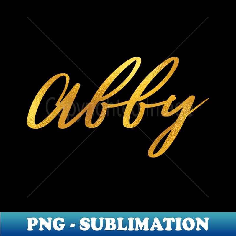 Abby Lettering Abby Name Hand Lettering in Faux Gold Letters - PNG Transpar | Inspire ...