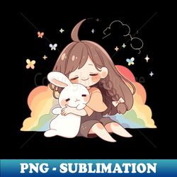 girl rabbit - PNG Transparent Sublimation File - Bring Your Designs to Life