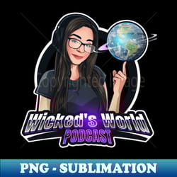 wickeds world podcast logo - sublimation-ready png file - create with confidence
