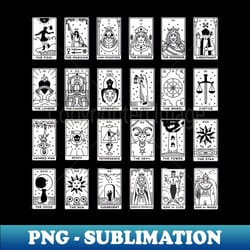 tarot deck major arcana tarot cards in order - stylish sublimation digital download - spice up your sublimation projects