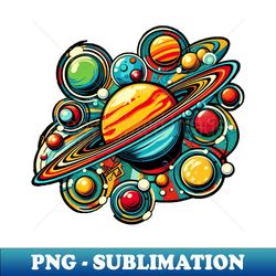 Solar System Pop Art - Modern Sublimation PNG File - Bring Your Designs to Life