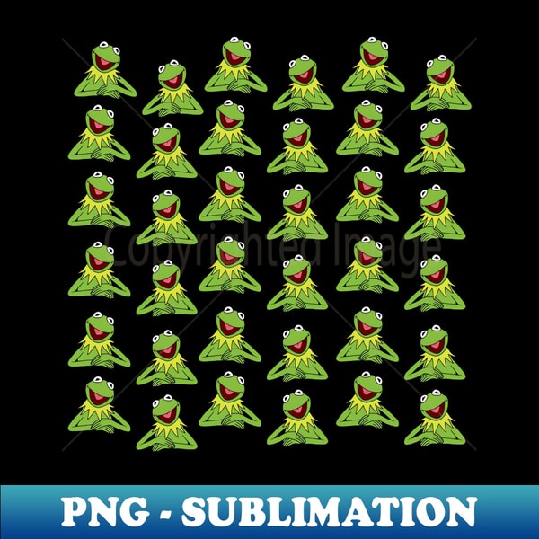 Kermit Lettering Kermit The Frog pattern - Unique Sublimation PNG Download | Inspire Uplift