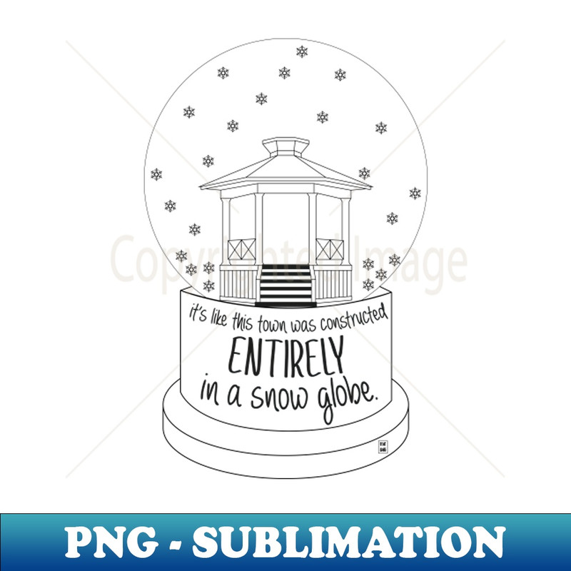 Stars Hollow in a snow globe - Signature Sublimation PNG File