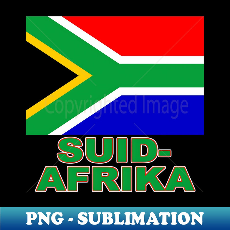 The Pride of South Africa - South African National Flag Design (in Afrikaans) - Exclusive PNG Sublimation Download
