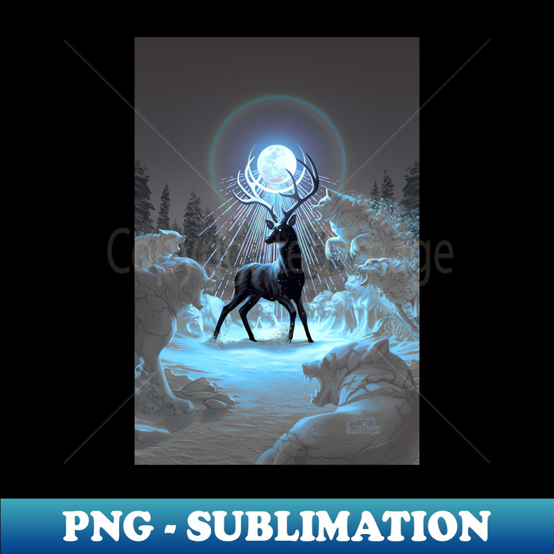 Winter Captures the Night - Professional Sublimation Digital Download