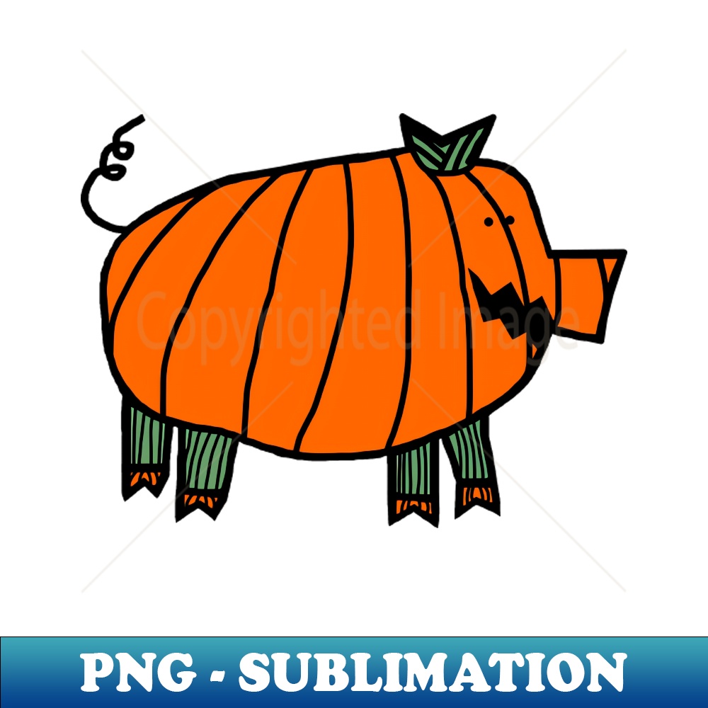 Pumppig a Pumpkin Pig for Halloween - Premium PNG Sublimation File