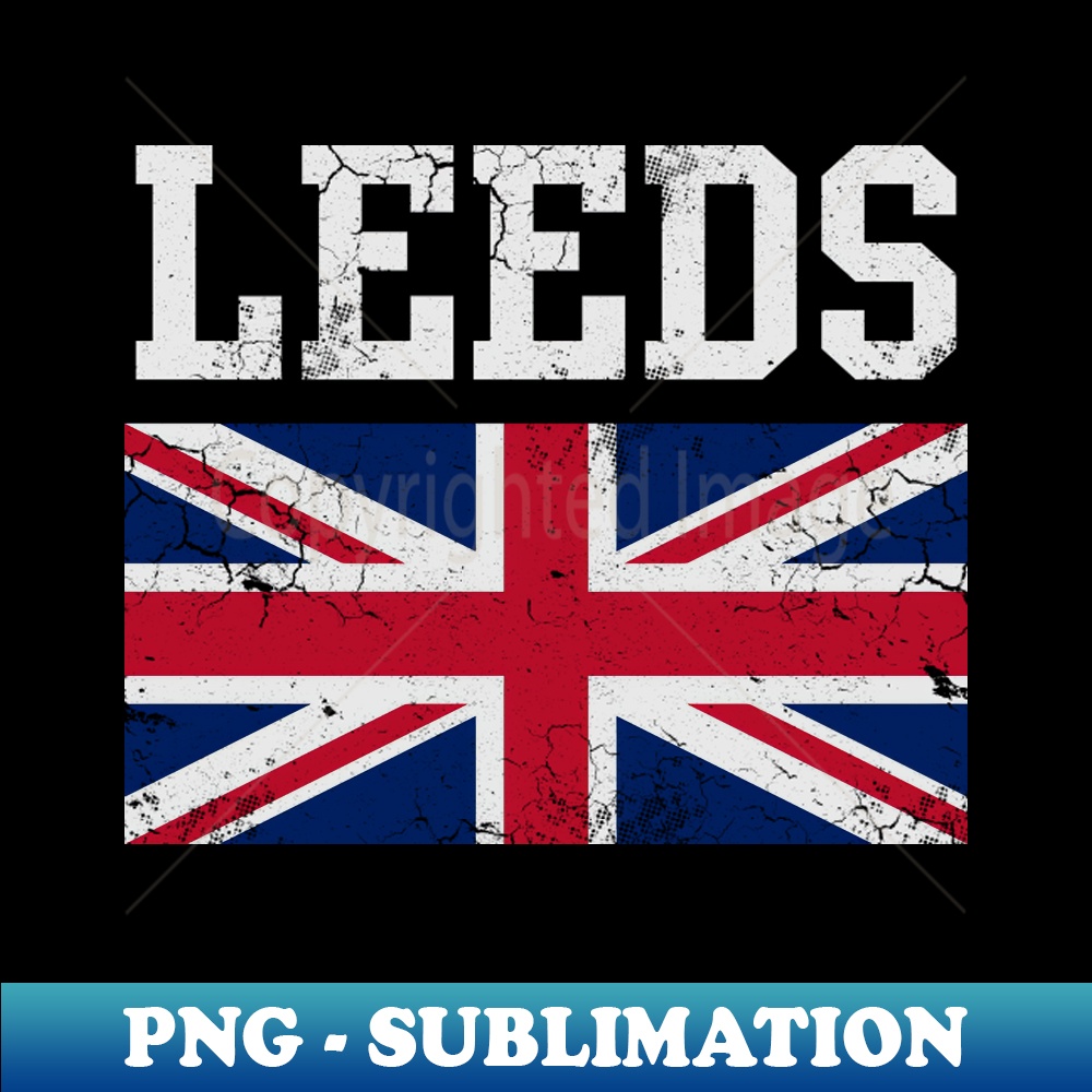 Leeds United Kingdom Union Jack England - Premium PNG Sublimation File