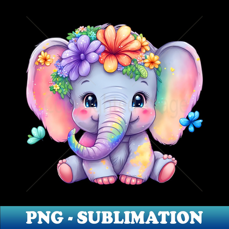 Baby elephant cute baby elephant cartoon elephant - Exclusive Sublimation Digital File - Bring Your Designs to Life