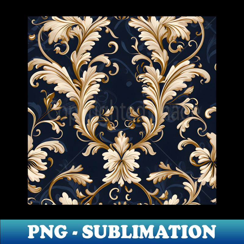 Elegant Baroque and Damask Decor Vintage Ornate Seamless Patterns - Modern Sublimation PNG File - Perfect for Personalization