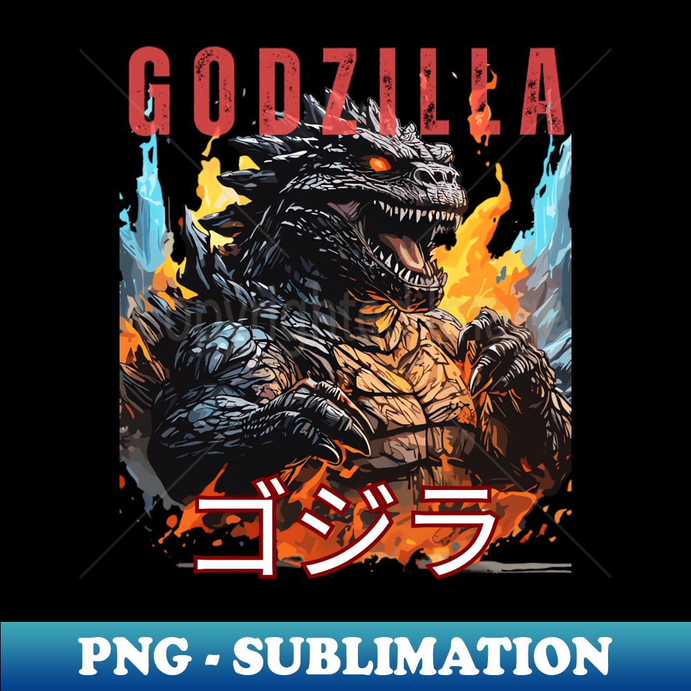 Comic Style Godzilla - Digital Sublimation Download File - Bring Your Designs to Life