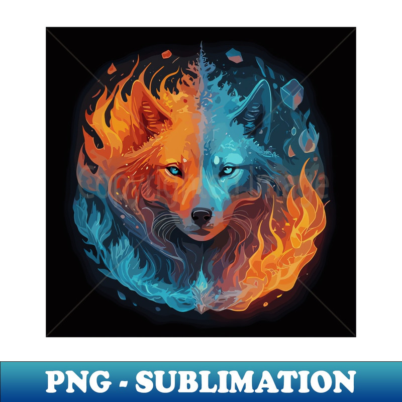 Inferno Frost Fusion - High-Quality PNG Sublimation Download - Revolutionize Your Designs